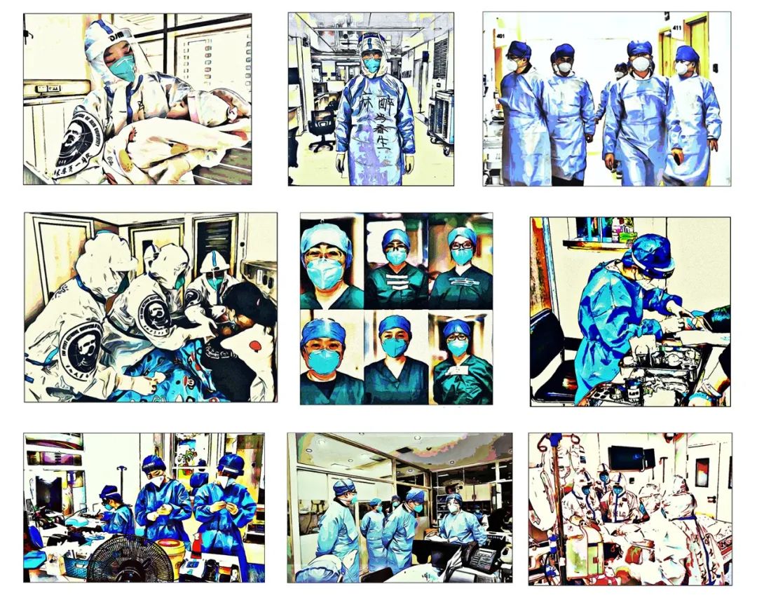 长春科技学院老师顾光磊创作数码版画致敬援长医疗队